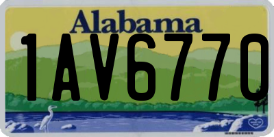 AL license plate 1AV6770