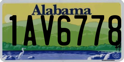 AL license plate 1AV6778