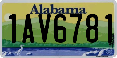 AL license plate 1AV6781