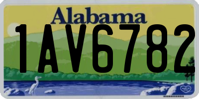 AL license plate 1AV6782