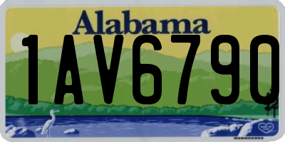 AL license plate 1AV6790