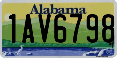 AL license plate 1AV6798