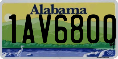 AL license plate 1AV6800