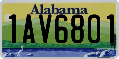 AL license plate 1AV6801