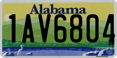 AL license plate 1AV6804