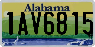 AL license plate 1AV6815
