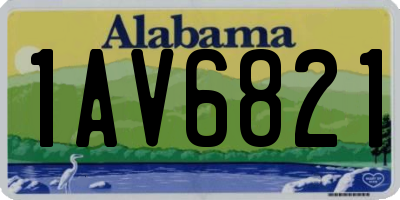 AL license plate 1AV6821