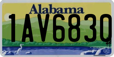 AL license plate 1AV6830