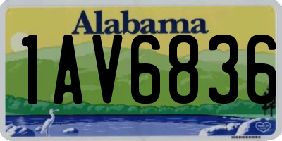 AL license plate 1AV6836