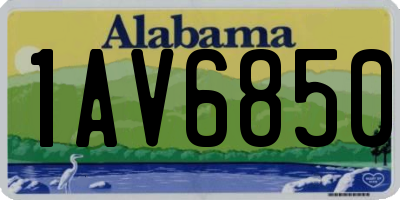 AL license plate 1AV6850