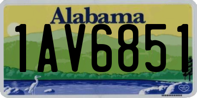 AL license plate 1AV6851