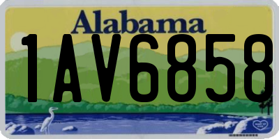 AL license plate 1AV6858