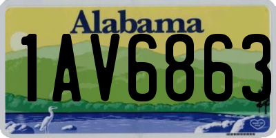 AL license plate 1AV6863