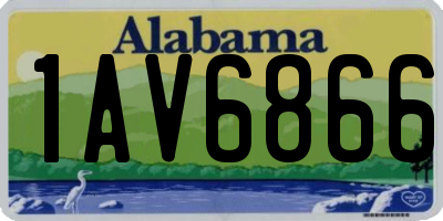 AL license plate 1AV6866