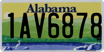 AL license plate 1AV6878