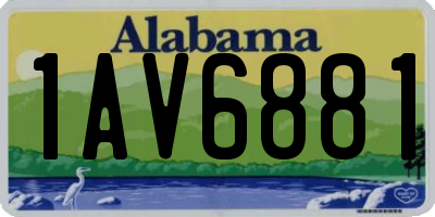 AL license plate 1AV6881