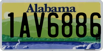 AL license plate 1AV6886