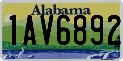 AL license plate 1AV6892