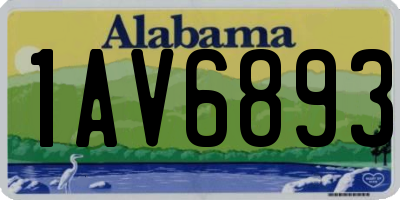 AL license plate 1AV6893