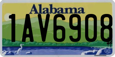 AL license plate 1AV6908
