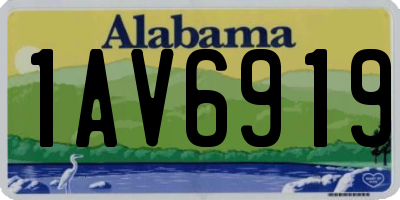 AL license plate 1AV6919