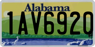 AL license plate 1AV6920