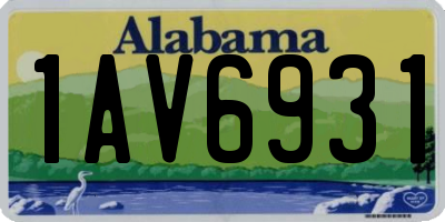 AL license plate 1AV6931