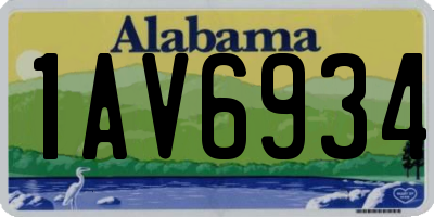 AL license plate 1AV6934