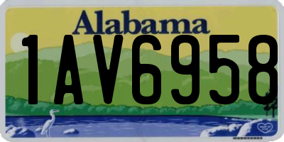 AL license plate 1AV6958