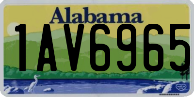 AL license plate 1AV6965