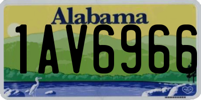 AL license plate 1AV6966
