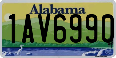 AL license plate 1AV6990