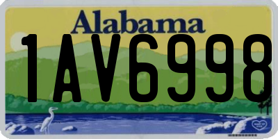 AL license plate 1AV6998
