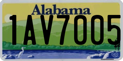 AL license plate 1AV7005