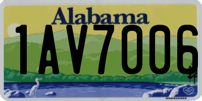 AL license plate 1AV7006
