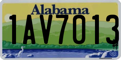 AL license plate 1AV7013