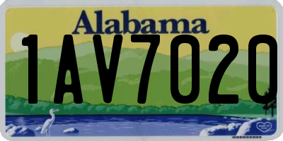 AL license plate 1AV7020