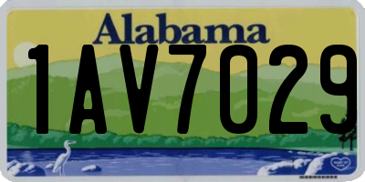 AL license plate 1AV7029