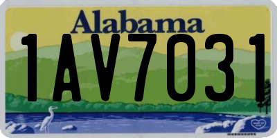 AL license plate 1AV7031
