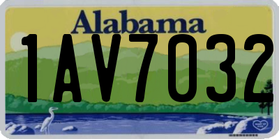 AL license plate 1AV7032