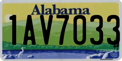 AL license plate 1AV7033