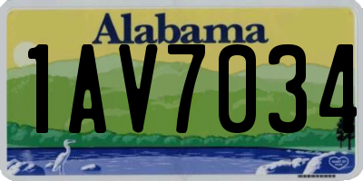 AL license plate 1AV7034