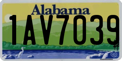 AL license plate 1AV7039