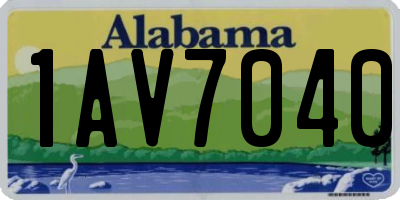 AL license plate 1AV7040