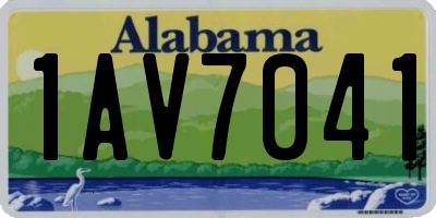 AL license plate 1AV7041