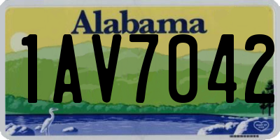 AL license plate 1AV7042