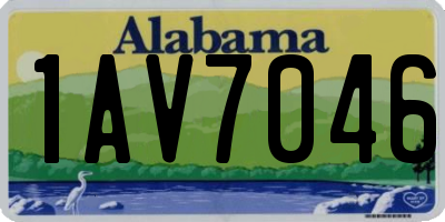 AL license plate 1AV7046
