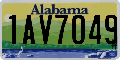 AL license plate 1AV7049