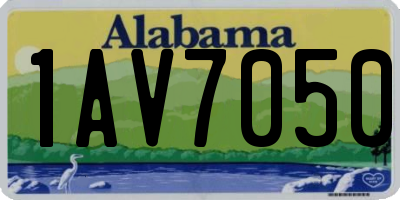 AL license plate 1AV7050