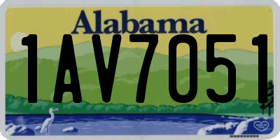 AL license plate 1AV7051